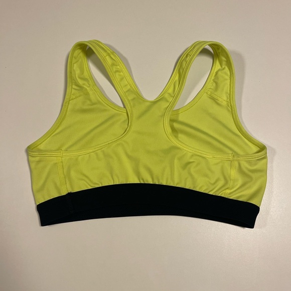 Nike Women's Neon Yellow Sports Bra - Picture 2 of 5